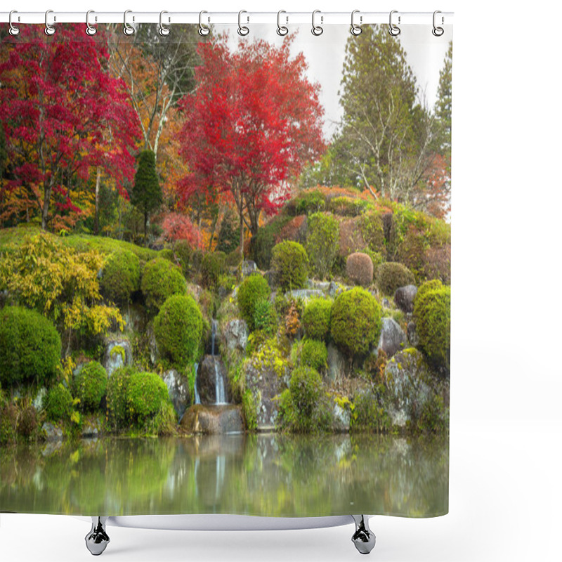 Personality  Autumnal Pond In Nikko National Park Shower Curtains