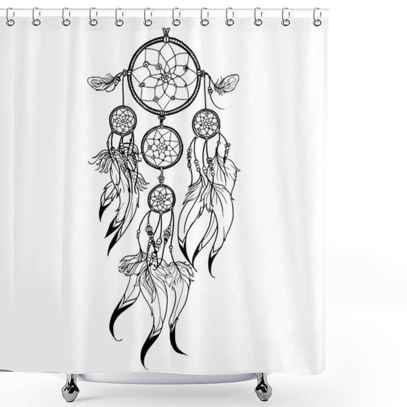 Personality  Doodle Dreamcatcher Illustration Shower Curtains