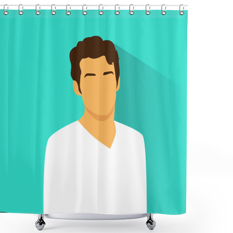 Personality  Profile Icon Male Hispanic Avatar Shower Curtains