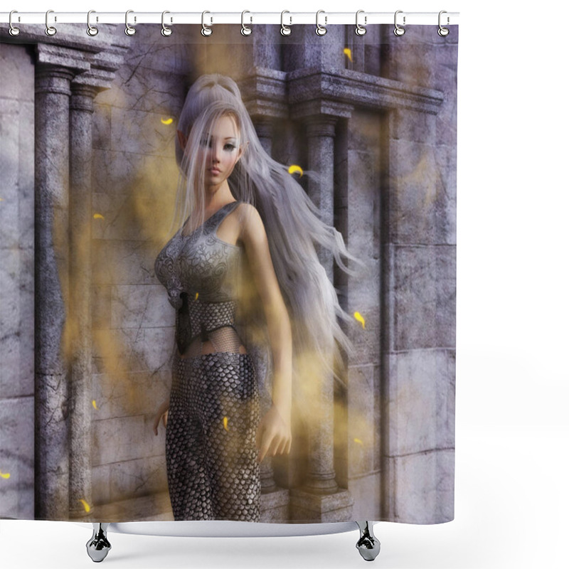 Personality  3D Illustration Of A Fantasy Woman Shower Curtains