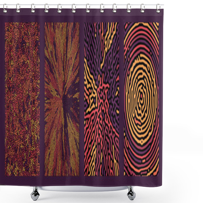 Personality  Vector Abstract Background Bio Diffusion Turing Pattern. Geometric Shower Curtains