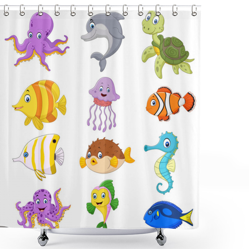 Personality  Cartoon Sea Life Collection Shower Curtains