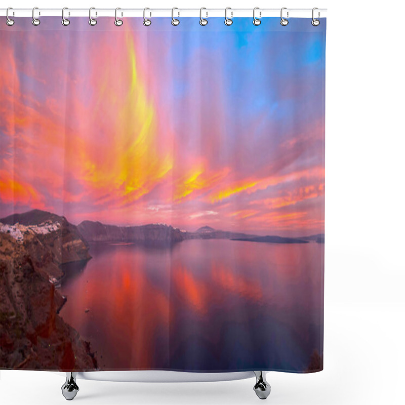 Personality  Santorini Greece Shower Curtains