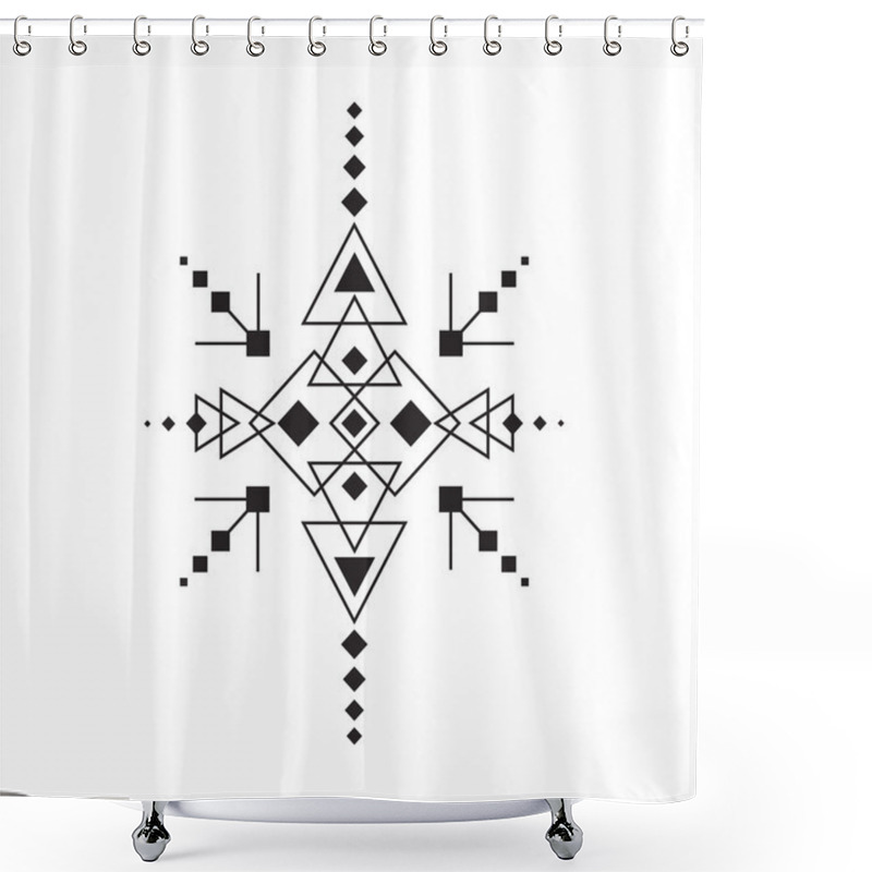 Personality  Abstract Geometric Background Shower Curtains