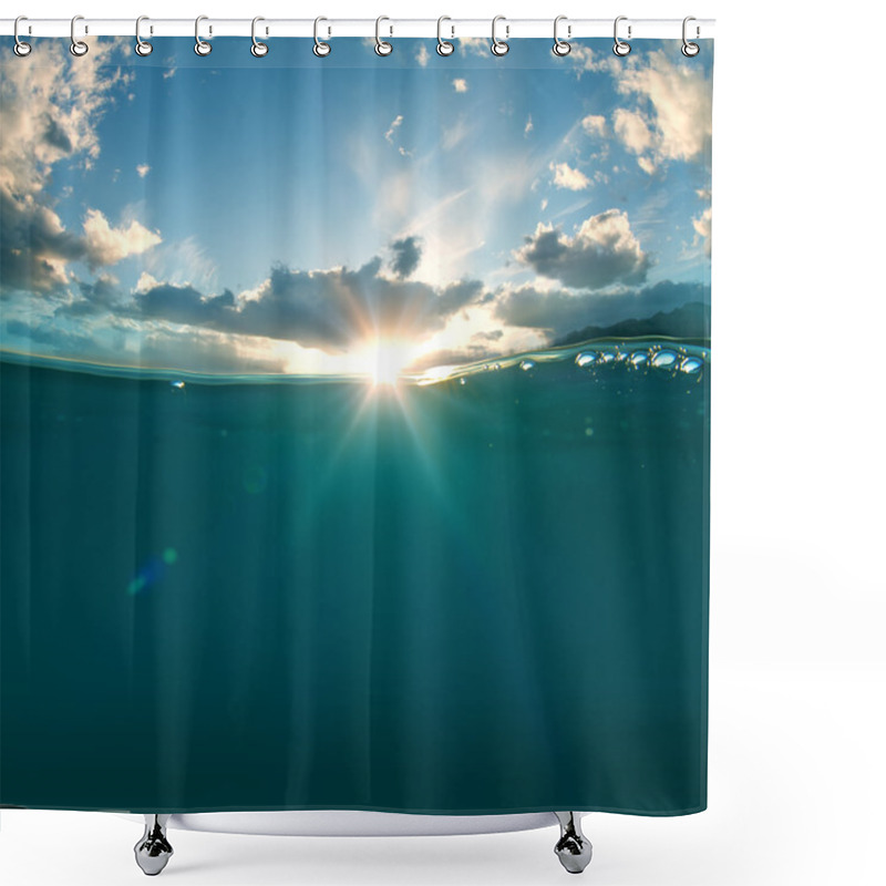 Personality  Underwater And Sunlight Shower Curtains