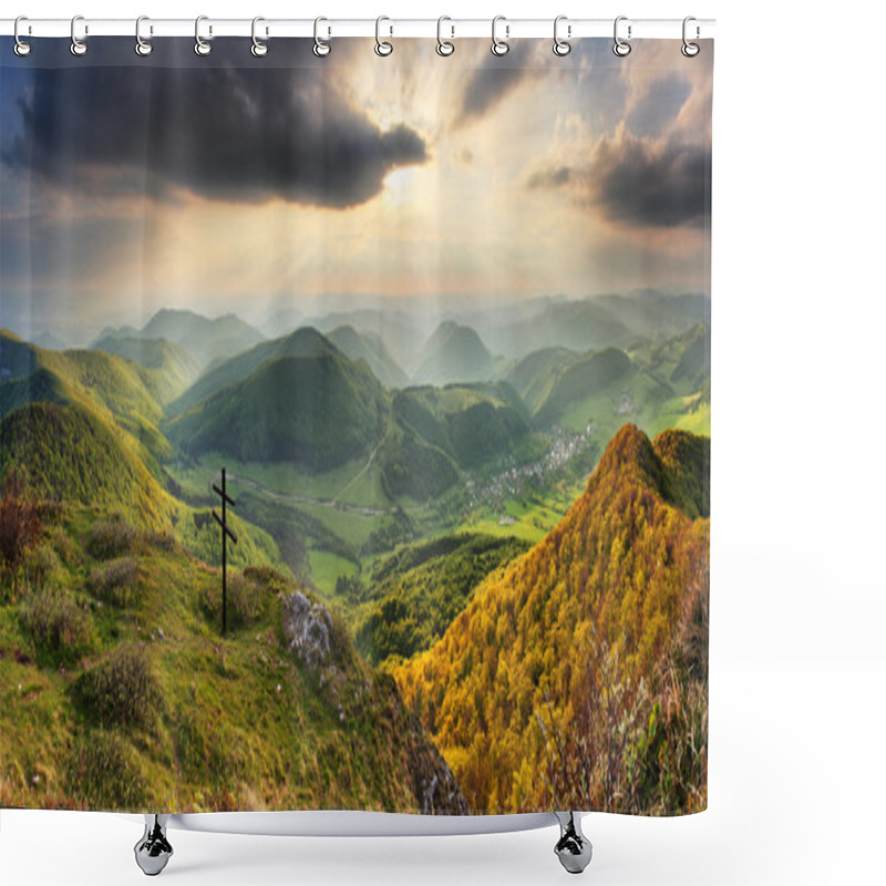 Personality  Spring Forest Mountain Landscape, Slovakia Shower Curtains