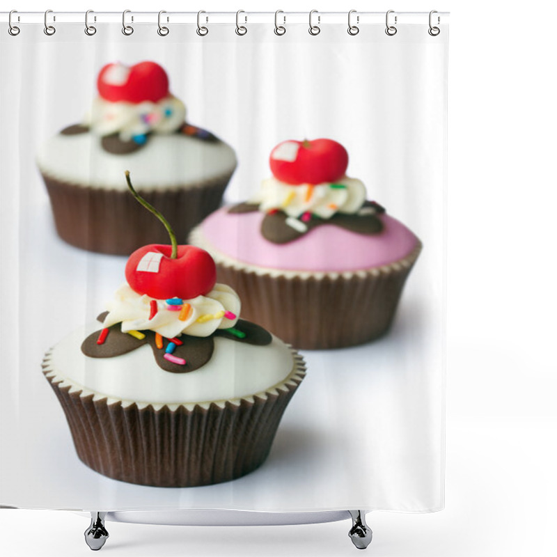 Personality  Cherry Cupcakes Shower Curtains