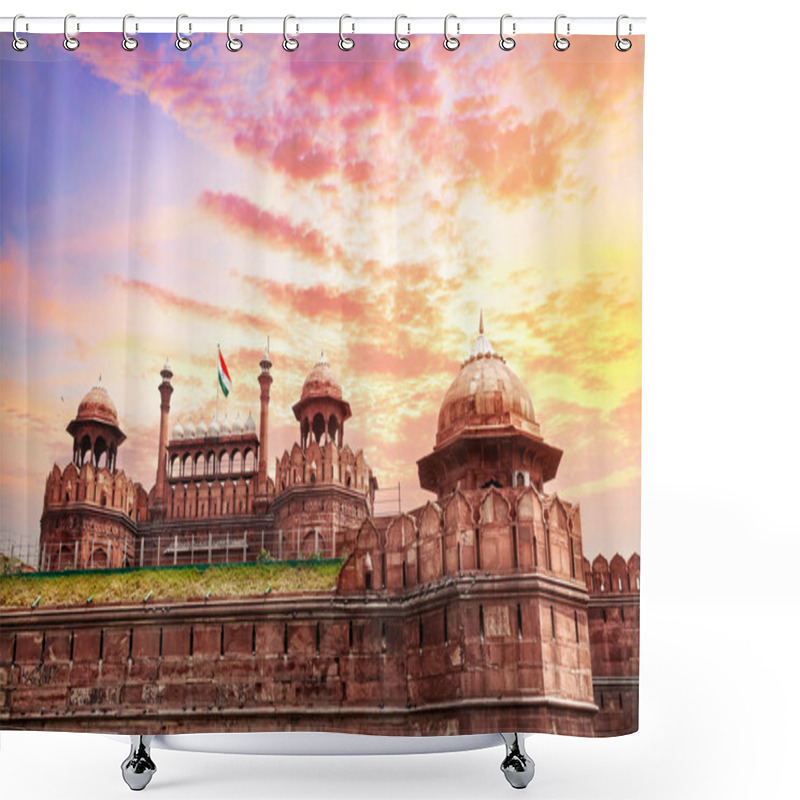 Personality  Red Fort In India Shower Curtains