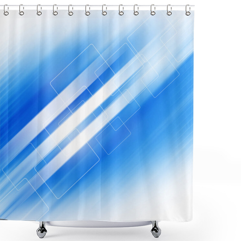 Personality  Blue Abstract Background Design Shower Curtains