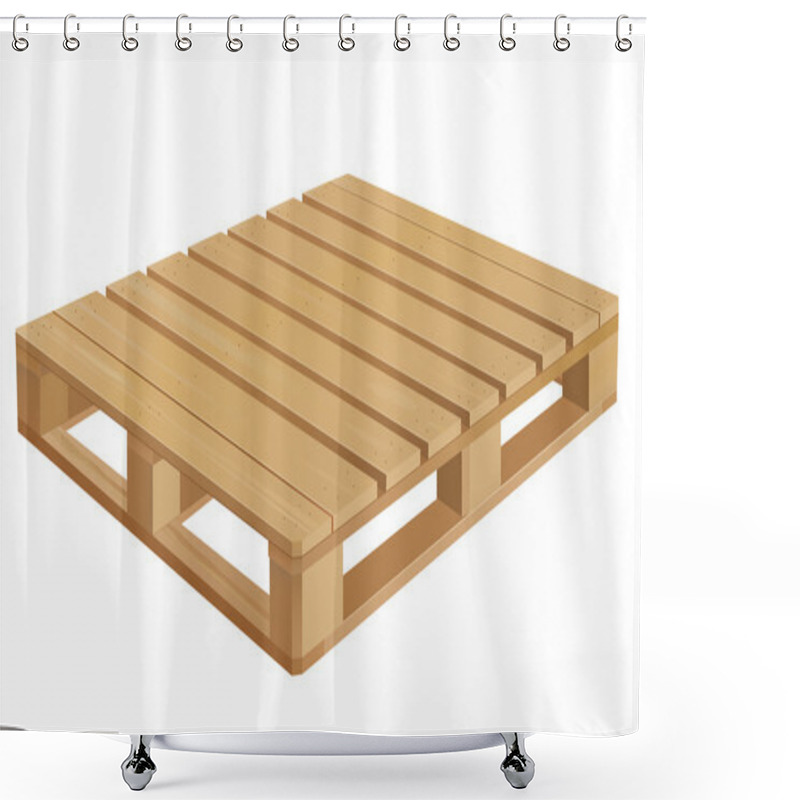 Personality  Wooden Pallet Shower Curtains