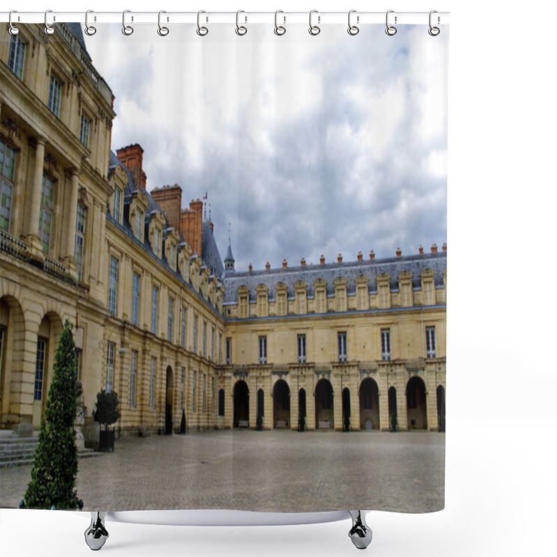 Personality  Interior Yard The Castle Fontainebleau, One Of The Largest French Royal Castles Shower Curtains