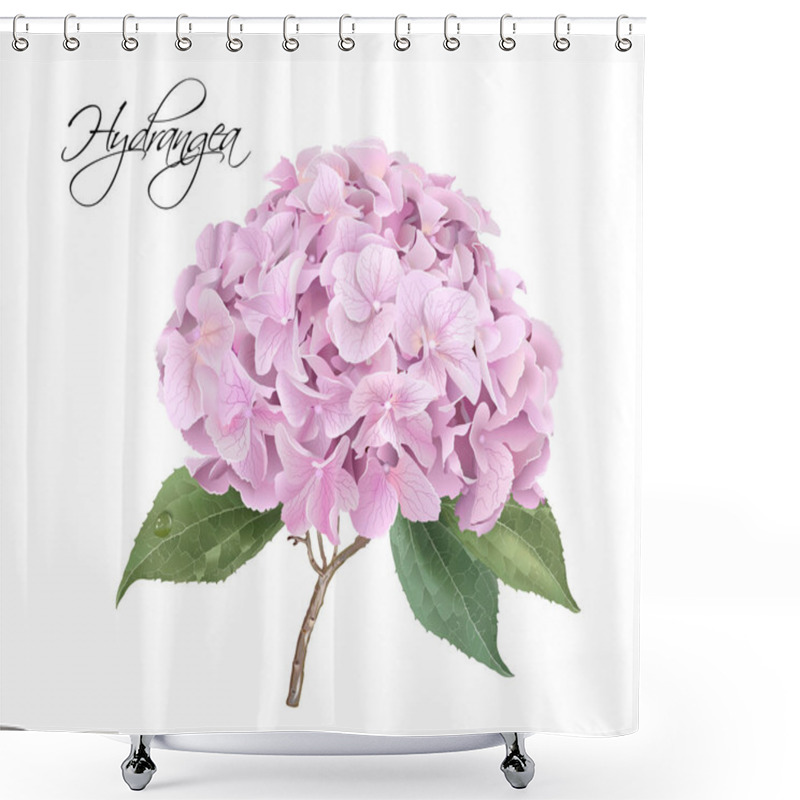 Personality  Hydrangea Pink Realistic Illustration Shower Curtains