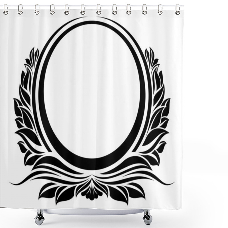 Personality  Black Circle Frame Shower Curtains