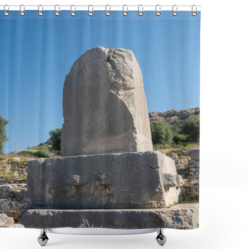 Personality   Close-up Of An Ancient Stone Monument.xanthos Turkey Shower Curtains