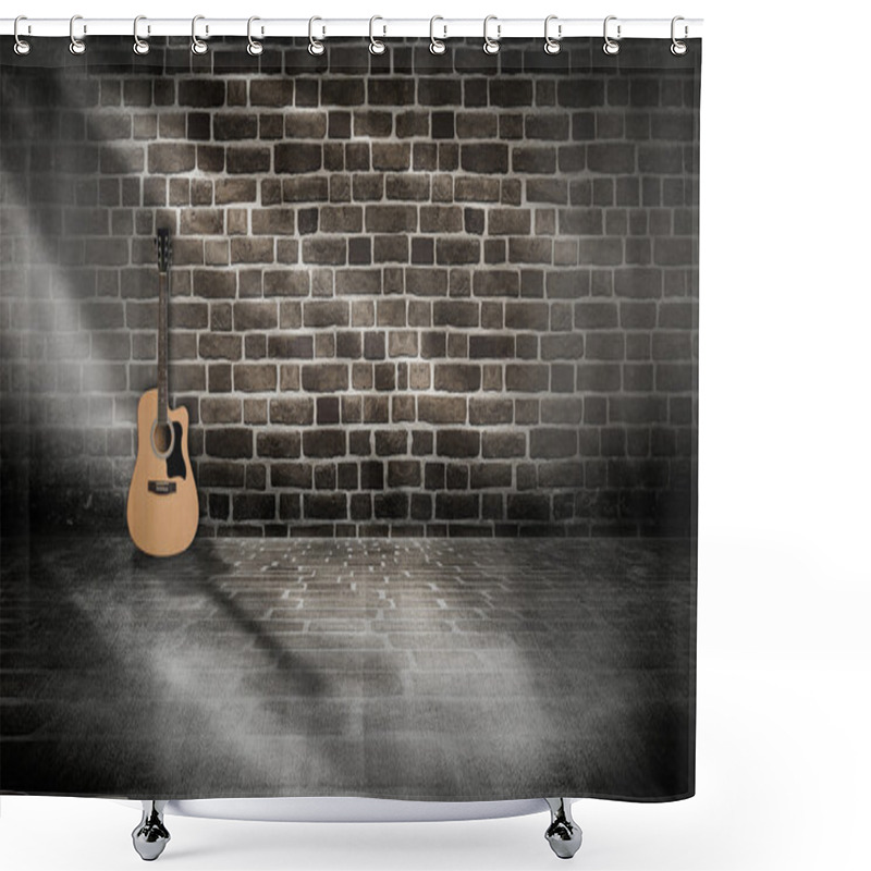 Personality  Studio Room Music Abstract Background Shower Curtains