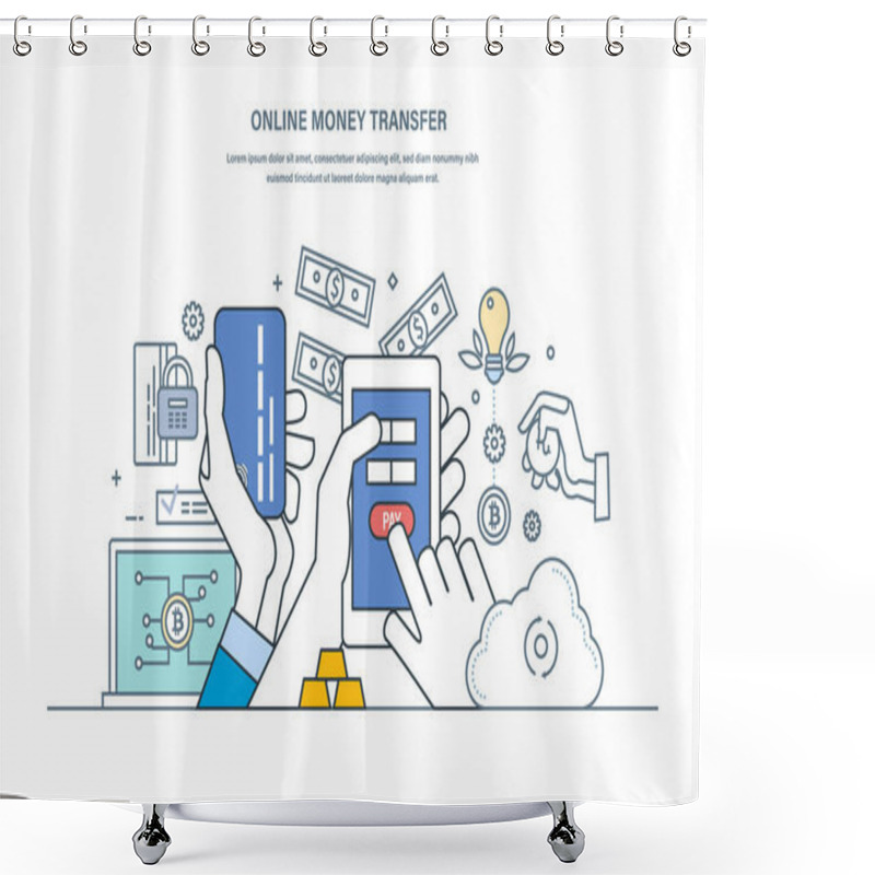 Personality  Online Money Transfer, Guarantee Of Transaction Security, Economic Relations, Deposits. Shower Curtains