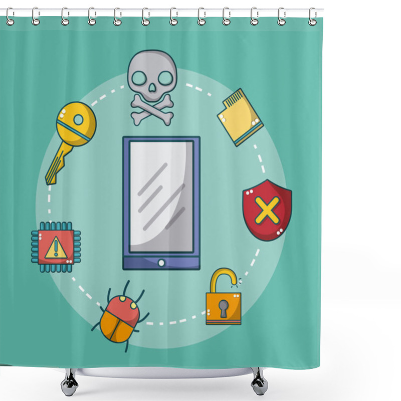 Personality  Meltdown And Spectre Shower Curtains