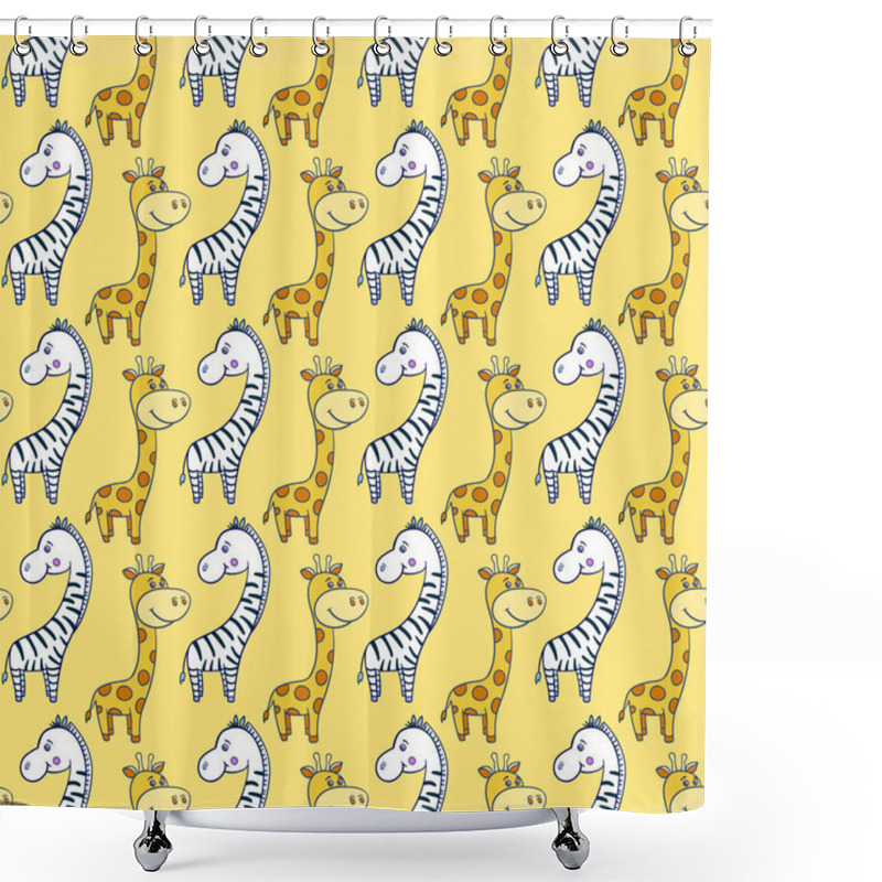 Personality  Seamless Pattern Animals-01 Shower Curtains