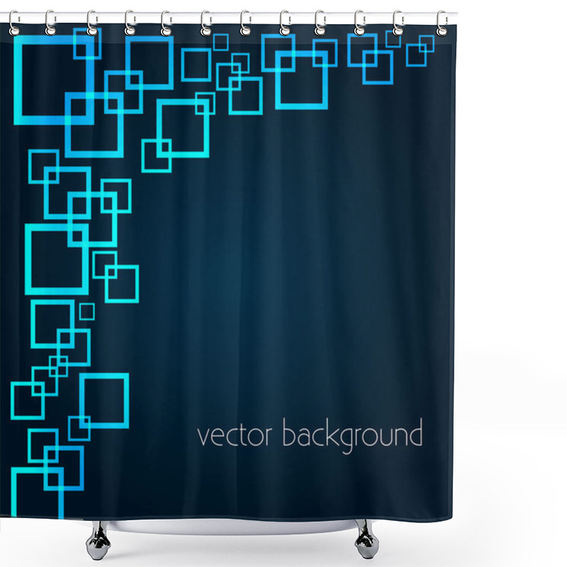 Personality  Vector Background With Squares. Shower Curtains