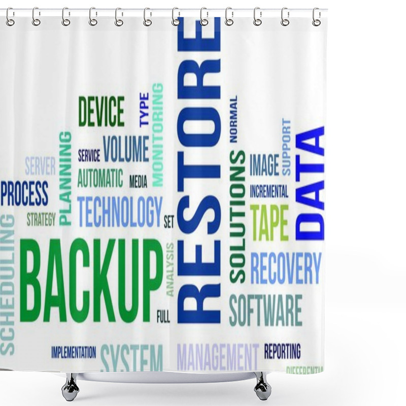 Personality  Word Cloud - Backup Restore Shower Curtains