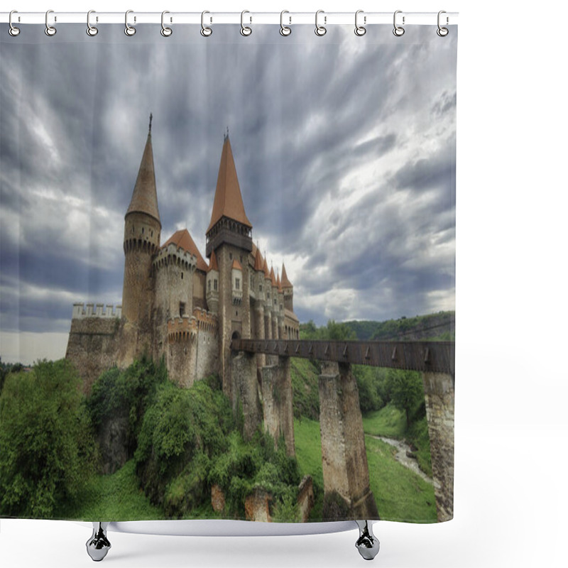 Personality  Corvin Castle In Hunedoara, Romania, Taken In May 2019 Shower Curtains