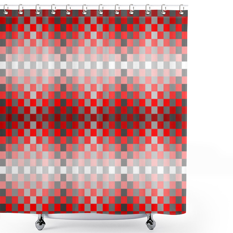 Personality  Seamless Pattern With Checkered Design. Shower Curtains