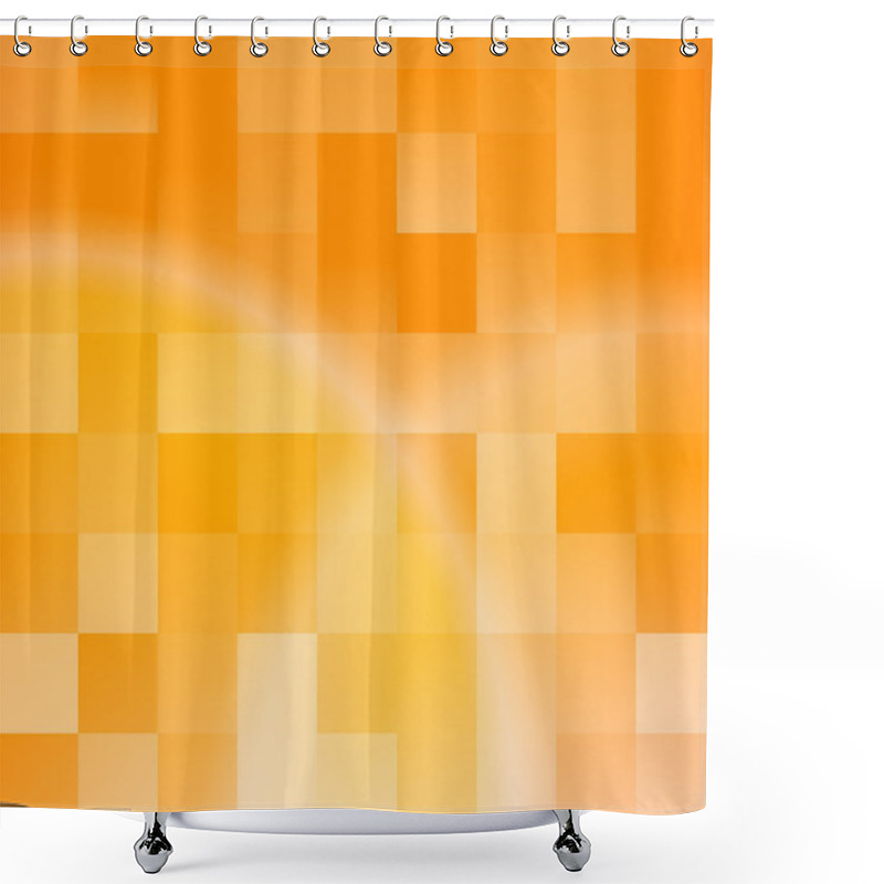 Personality  Abstract Orange Tiles Background Shower Curtains