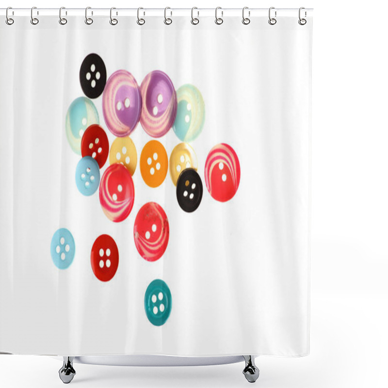 Personality  Lots Of Buttons Shower Curtains