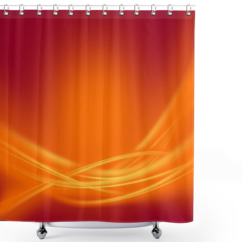 Personality  Glowing Orange Rays Shower Curtains