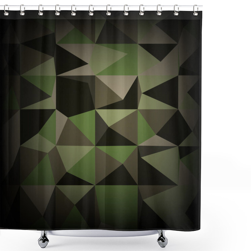 Personality  Camouflage Military Pattern Polygonal Background. Vector Illustration, EPS10 Shower Curtains