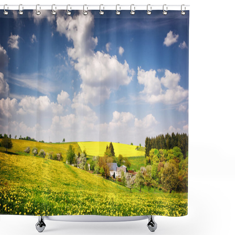 Personality  Beautiful Countryside Landscape Shower Curtains