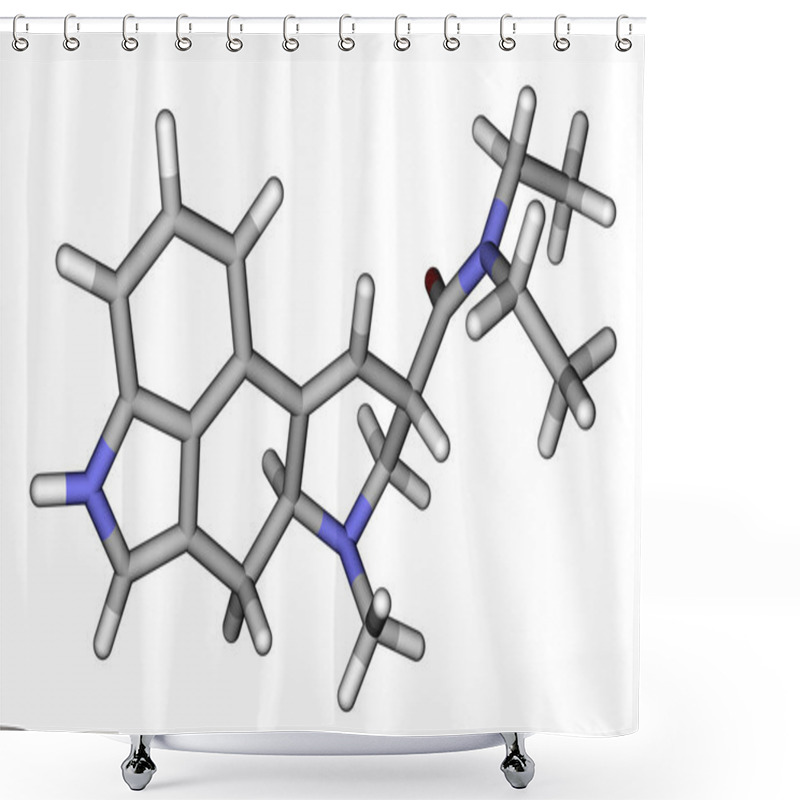 Personality  LSD Sticks Molecular Model Shower Curtains