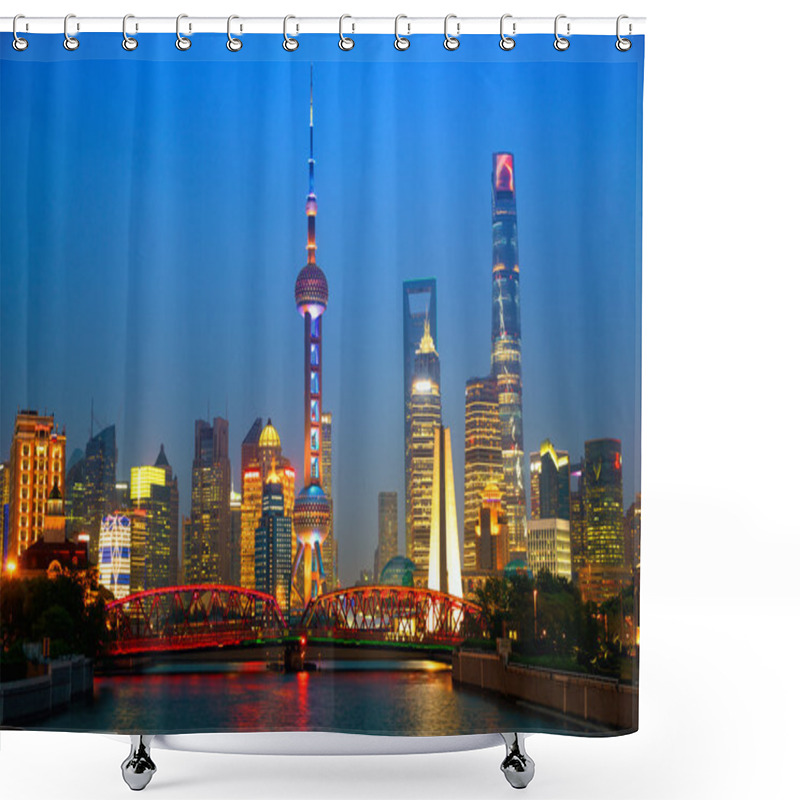 Personality  Shanghai At Dusk Shower Curtains