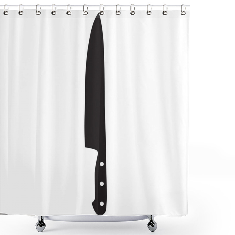 Personality  Knife Silhouette Shower Curtains