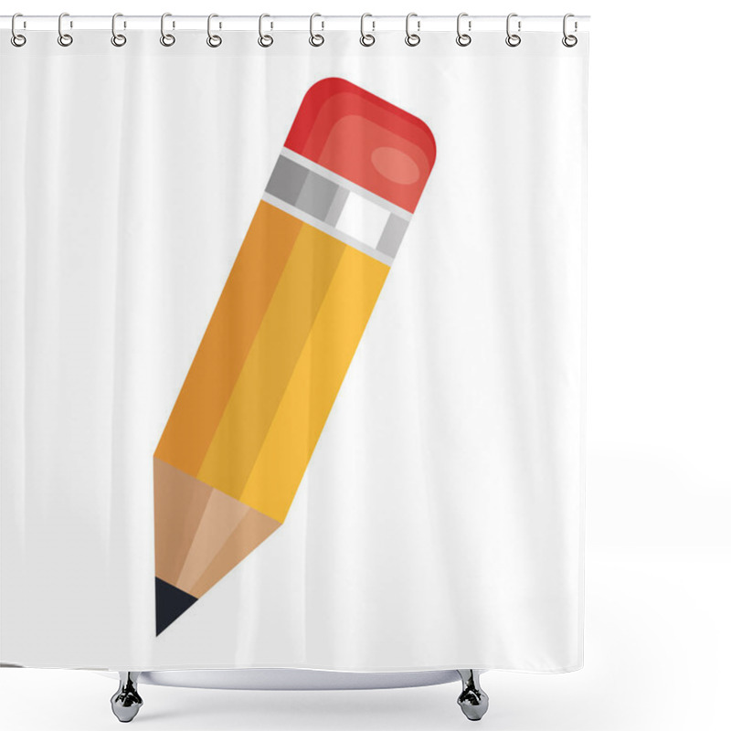 Personality  Pencil School Supply Isolated Icon Shower Curtains