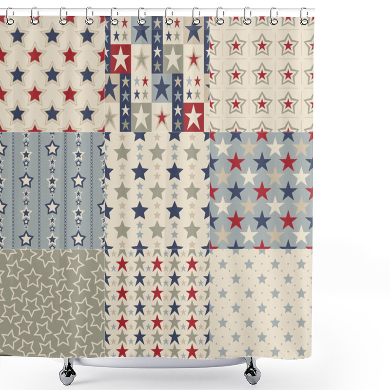 Personality  Stars Background Set Shower Curtains