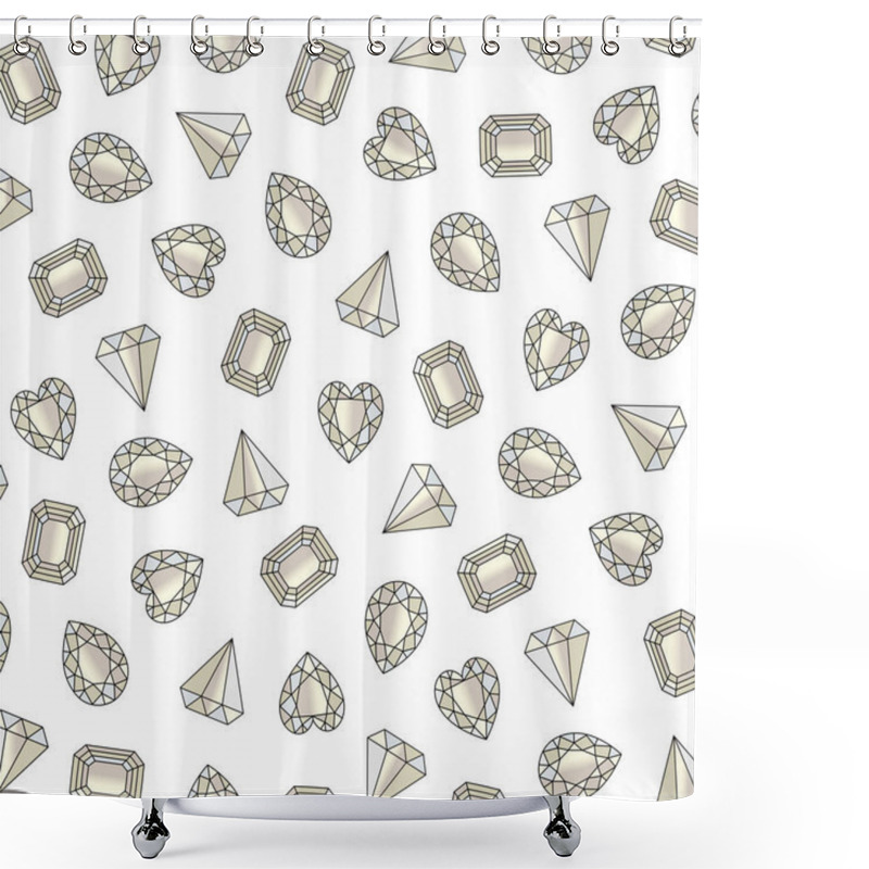 Personality  Luxury Gemstone Pattern Shower Curtains