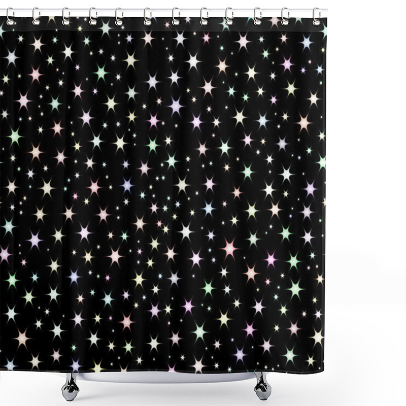 Personality  Space Background, Night Sky And Stars Shower Curtains