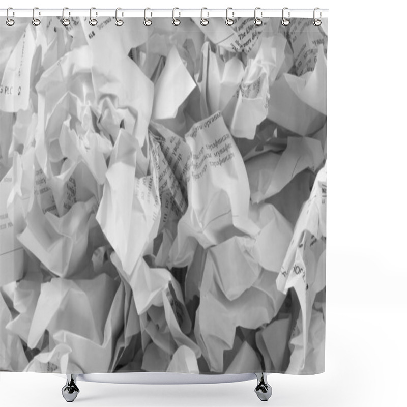 Personality  Recycling Concept With Lots Of Paper Shower Curtains