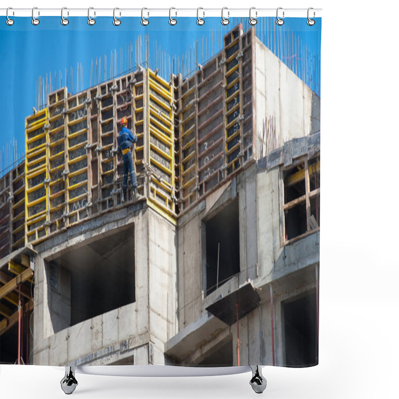 Personality  Construction Site Shower Curtains