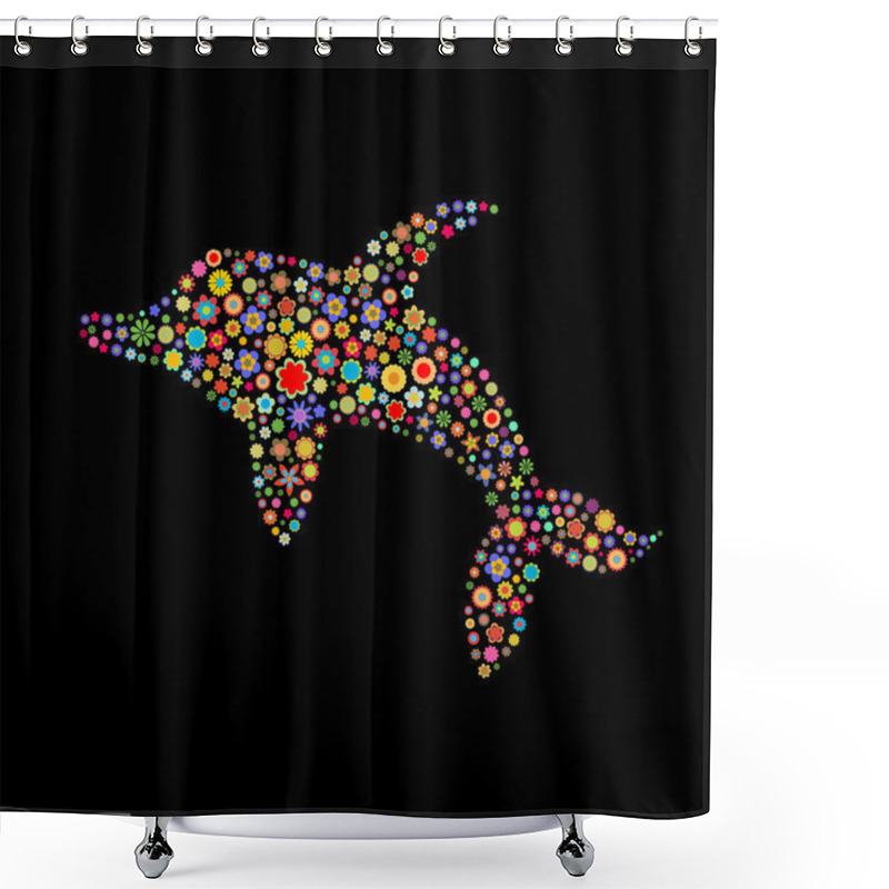 Personality  Dolphine Shape Shower Curtains