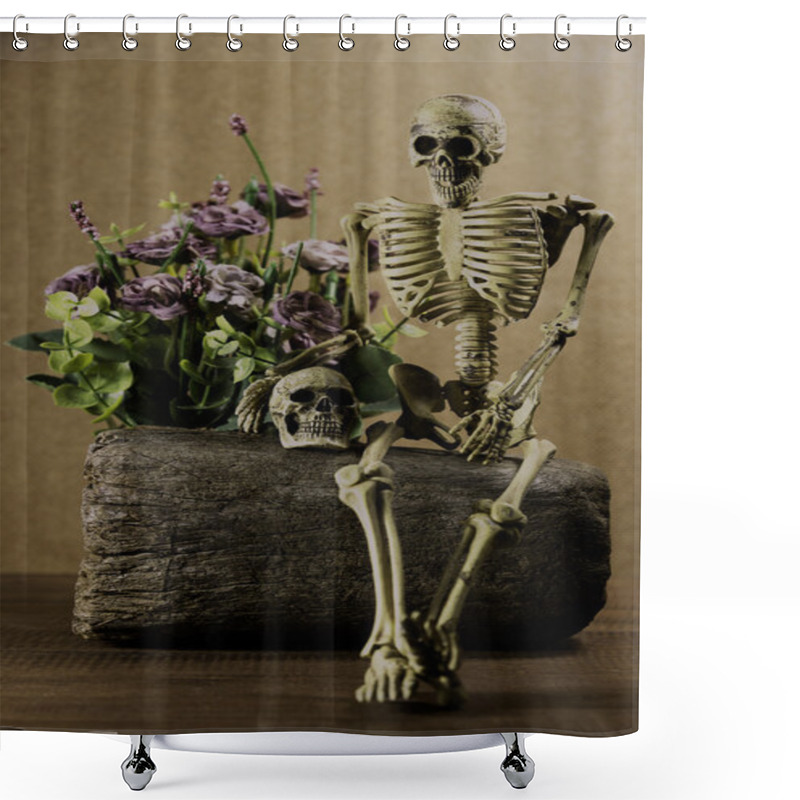 Personality  Still Life With Skull, Love Story Set Shower Curtains