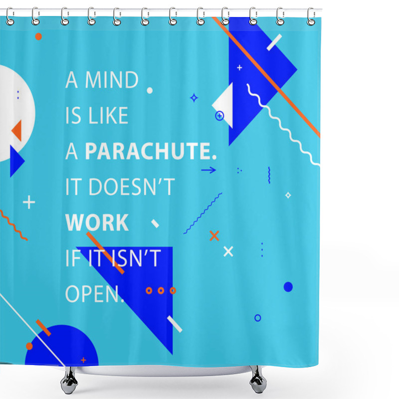 Personality  Inspirational Quote. Geometric Background Shower Curtains