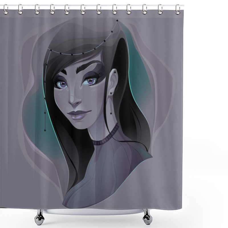 Personality  Portrait Of A Lady Shower Curtains