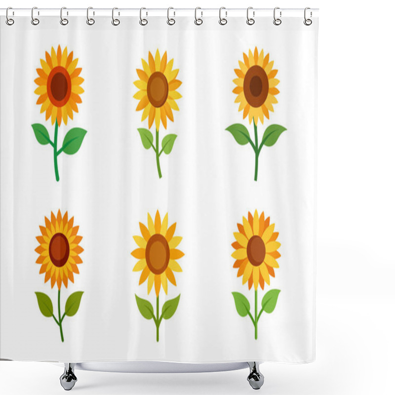 Personality  Sunflower Bundle Vibrant Floral Collection. High Quality Images And Illustrations Of Sunflowers In Various Arrangements, Perfect For Web, Print, And Digital Projects. Shower Curtains