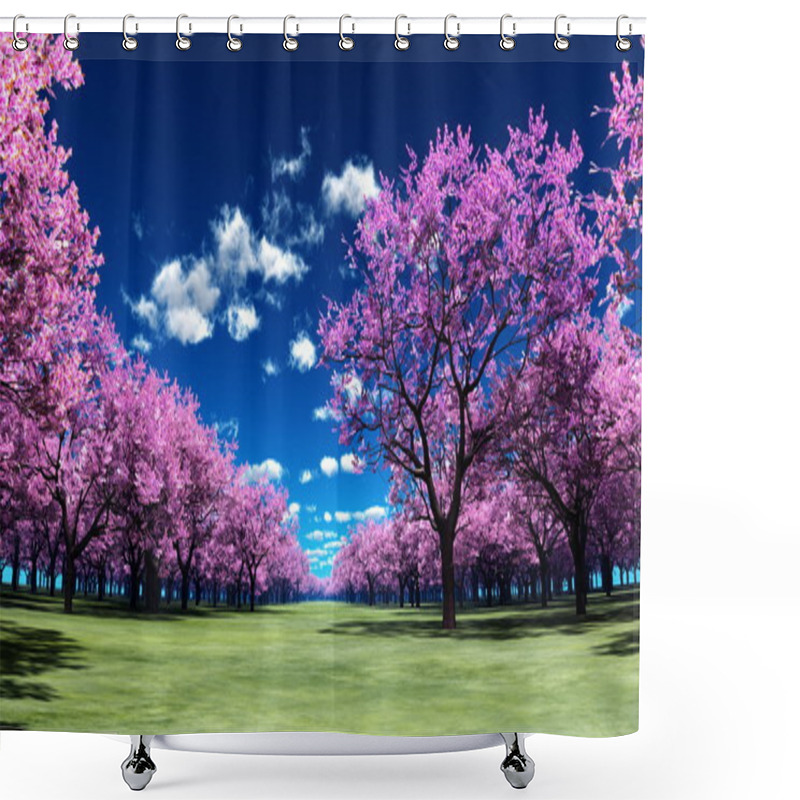 Personality  Cherry Trees Shower Curtains