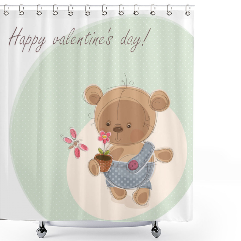 Personality  Valentine Card Shower Curtains