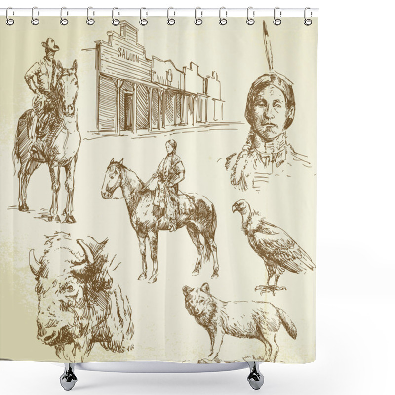 Personality  Wild West Shower Curtains