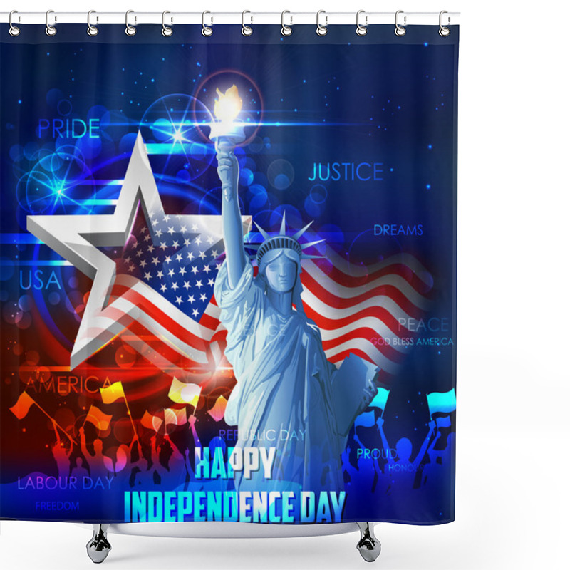 Personality  4th Of July Background Shower Curtains