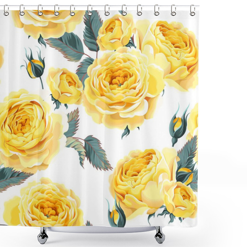 Personality  English Roses Seamless Shower Curtains